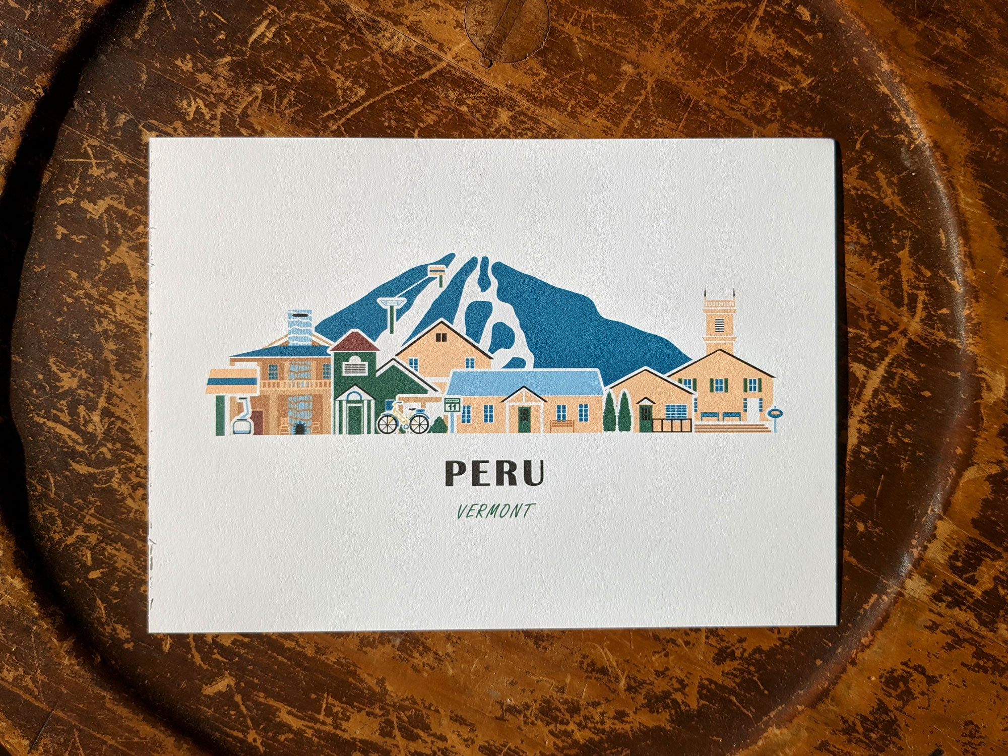 Peru Vermont Cityscape | Art Print